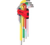 KS Tools 151.4650 Set chiavi maschio ad esagono incassato, extra lunga, 14 pz pollici