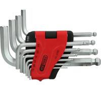 KS Tools 151.4740 Set chiavi maschio ad esagono incassato con testa a sfera, 10 pz, corta, 1/16"-3/8"