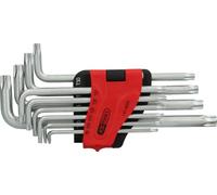 KS Tools 151.4820 Serie chiavi maschio Torx piegate con foro, lunga, 10 pz, TB8-TB50