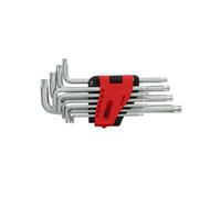 KS Tools 151.4820 Serie chiavi maschio Torx piegate con foro, lunga, 10 pz, TB8-TB50