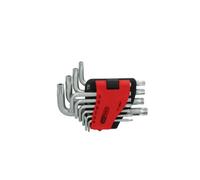 KS Tools 151.4840 Serie chiavi maschio Torx piegate con foro, corta, 10 pz, TB8-TB50