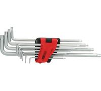 KS Tools 151.4860 Set chiavi maschio Torx piegata, extra lunga, 10 pz