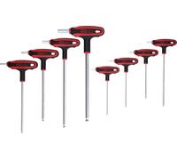 KS Tools 151.8155 Serie di Chiavi Maschio Esagonali Piegate a Testa Sferica a T Ergotorqueplus, 8 Pezzi, 2-10 mm