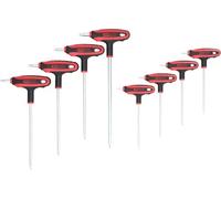 KS Tools 151.8165 Serie di Chiavi Maschio Piegate TX a T con Foro Ergotorqueplus, 8 Pezzi, Tb9-Tb40