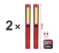 KS Tools 2 Pezzo Cob LED Batteria Lampada Controllo Uv-Spot da Lavoro Torcia