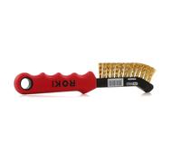 KS Tools 201.2322 Spazzola per Pinza Freni in Filo in Ottone a 2 Ranghi, Ondulata, 225 mm
