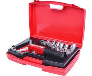 KS Tools 203.1201 Serie di Curvatubi a Cricco Manovrabili con Una Sola Mano 10.0-22, 0 mm, 7 Pezzi