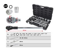 KS Tools 3/4 " Chiave a Incasso, 21-tlg 12-kant
