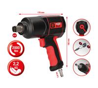 KS Tools 3/4 " il Diavolo Hochleistungs-Druckluft-Schlagschrauber, 2000Nm