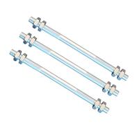 KS Tools - 3 pezzi barra filettata M12 destra - filettatura sinistra 160 mm + 12 dadi.