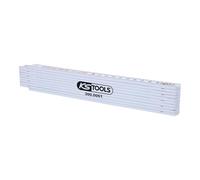 KS Tools 300.0061 Metro pieghevole in plastica, bianco, 2m