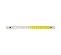 KS Tools 300.0063 Metro pieghevole in legno,bianco/giallo,2m