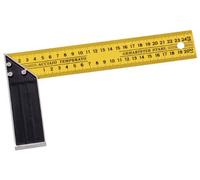 KS Tools 300.0221 - Squadra graduata in acciaio KS, manico in alluminio, lama in acciaio temprato graduato, 300 mm