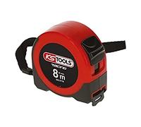 KS TOOLS, 302.0116 Flessometro a trimateriale ECOLINE 8x25mm Kstools, Nastro in acciaio con trattamento nylon antiusura, classe II, laccato bianco