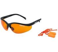 KS Tools 310.0161 - Occhiali di Protezione Sicurezza Arancione, con Tappi per le Orecchie