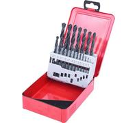 KS Tools 330.1610 Serie di Punte Elicoidali HSS-R in Cassetta in Metallo, 19 Pezzi, 1-10 mm