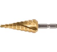 KS Tools 330.2385 Inserto per Fresa a Gradini in HSS-Tin, Diametro 4-20 mm, 1/4"