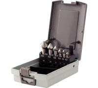 KS Tools 336.0446 Serie di Frese per Svasare e Sbavare in HSS, 90°, Cassetta di Plastica, 6 Pezzi