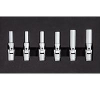 KS Tools 500.7300 Serie di Bussole Snodate per Candelette, 6 Pezzi, in Inserto in Gommapiuma 1/12, 3/8"