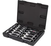 KS Tools 503.4653 Serie di chiavi a cricco combinate GEAR extracorte, 16pz.8-19m