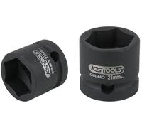 KS Tools 515.0069 Bussola esagonale 1/2" per avvitatori ad impulsi, extra corta, 21,0 mm