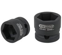 KS Tools 515.0071 Bussola esagonale 1/2" per avvitatori ad impulsi, extra corta, 22,0 mm