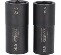 KS Tools 515.0895 Serie di bussole speciali da 1/2" per avvitatore a impulsi per cerchi in lega Ford, 18,5 / 19,5 / 20,5 / 21,5 mm, 2 pz