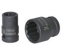 KS Tools 515.0927 Bussola poligonale 1/2" per avvitatori ad impulsi, corta, 27 mm