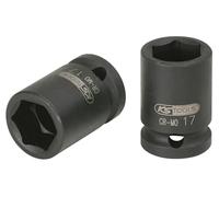 KS Tools 515.1031 Bussola Esagonale per Avvitatori ad Impulsi, Corta, 31 mm, 1/2"