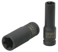 KS Tools 515.1056 Bussola per Avvitatori ad Impulsi TX Profilo E, Lunga, E18, 1/2"