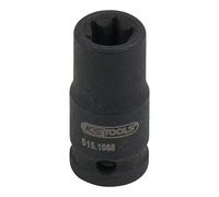 KS Tools 515.1068 1/4" Bussola per avvitatori ad impulsi Torx, corta, E8