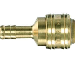 KS Tools 515.3488 Rubinetti Rapidi in Ottone con Raccordo Porta-Gomma, Diametro 13 mm