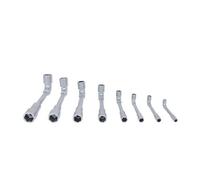 KS Tools 517.0452 Ultimateplus Serie di Chiavi a Tubo Doppie, Piegate, 8 Pezzi, 8-24 mm