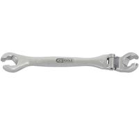 KS Tools 518.0382 ChromePlus Chiave Poligonale a Due Bocche Aperte con Testa Snodata, Inclinata, 12 mm