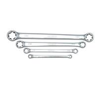 KS Tools 518.0860 ChromePlus Serie di Chiavi a Due Bocche TX Profilo E, 4 Pezzi, E6XE8-E20XE24