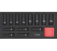 KS Tools 713.1032 - Set di chiavi a bussola lunghe 713.1032, modulo Chocs 1/2", 12 punte, 13 pezzi