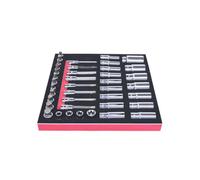 SCS CHROMEplus 1/2 Dogana Serie di chiavi a bussola, 40 pz in modulo 2/3