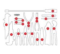 KS Tools 811.0045-97 Inserto vuoto in schiuma 811.0045