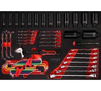 KS Tools 811.1055 Serie di chiavi per viti e chiavi a bussola nell'inserto in schiuma, 55 pz