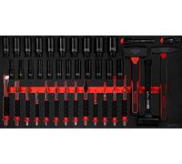 KS Tools 813.0040 Serie di chiavi a bussola e martelli SCS, 40 pz in inserto di sistema 1.1/3