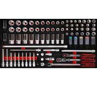 KS Tools 813.0085 Serie di chiavi a bussola 1/2" nell'inserto in schiuma, 85 pz