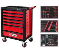 KS Tools Carrello da officina RACINGline Nero/Rosso con 7 cassetti e 215 utensili premium Quantità:1