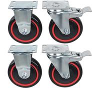 KS Tools 826.9504 Set di rotelle e rotelle pivotanti RACINGline, incl. viti