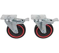 KS Tools 826.9505 Set di rotelle pivotanti RACINGline, con freno, incl. viti - N