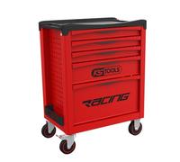 KS Tools 855.0005 - Carrello da officina a 5 cassetti, gamma Racing, sistema di chiusura centralizzata con serratura laterale, doppia maniglia di manovra, piano di lavoro in polipropilene