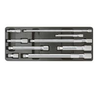 KS Tools 911.0009 1/4"+3/8"+1/2" Serie di prolunghe angolari, 9 pz