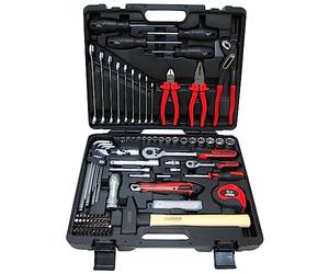 KS Tools 911.0703 - Set di chiavi a bussola 1/4'' -1/2'', da 8 a 19 mm, ECOLINE-CHROMEmat, 103 pezzi, colore: Bianco