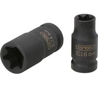 KS Tools Bussola Tools 1/2" per avvitatori ad impulsi viti TX-E, corta, E12 Quantità:1