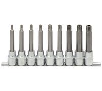 KS Tools 911.1630 Serie di Bussole Ribe, Lunghe, 9 Pezzi, M5-M14, 1/2"