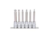 KS Tools 911.1650 Serie di Bussole per Viti a Esagono Incassato, Lunghe, 6 Pezzi, 5-12 mm, 1/2"